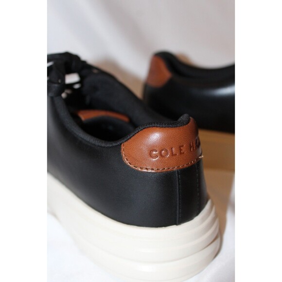 Cole Haan Men's GRAND CROSSCOURT Leather Sneaker BLACK Shoes NEW - Picture 5 of 7